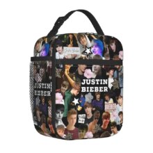 Justin Bieber Insulated Lunch Bags Portable Music Meal Container Cooler Bag Tote Lunch Box Beach Outdoor Food Storage Bags Justin Bieber Insulated Lunch Bags Portable Music Meal Container Cooler Bag Tote Lunch Box Beach Outdoor Food Storage Bags
