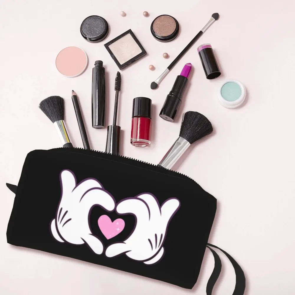 Mickey Mouse Heart Hands Kawaii Waterproof Pouch