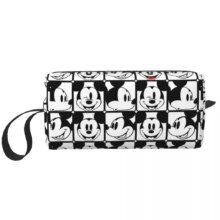 Mickey Mouse Grid Pattern Large Makeup Bag Waterproof Pouch Travel Cosmetic Bags Organizer for Women Mickey Mouse Grid Pattern Large Makeup Bag Waterproof Pouch Travel Cosmetic Bags Organizer for Women