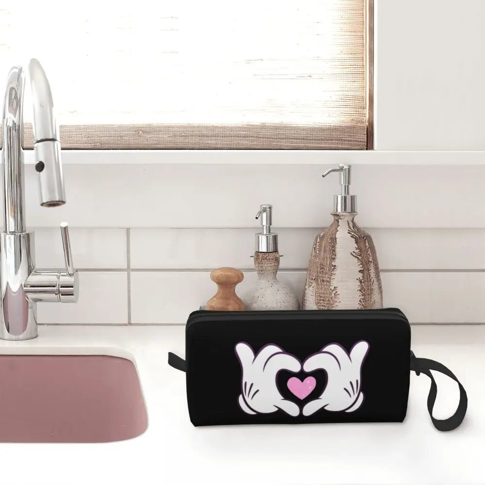Mickey Mouse Heart Hands Kawaii Waterproof Pouch