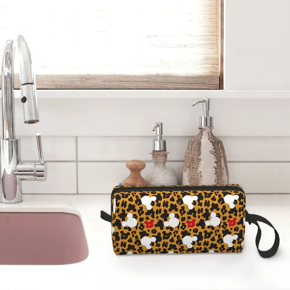 Mickey Mouse Leopard Pattern Kawaii Waterproof Pouch 