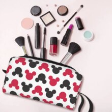 Mickey Mouse Grid Pattern Large Makeup Bag Waterproof Pouch Travel Cosmetic Bags Organizer for Women Mickey Mouse Grid Pattern Large Makeup Bag Waterproof Pouch Travel Cosmetic Bags Organizer for Women