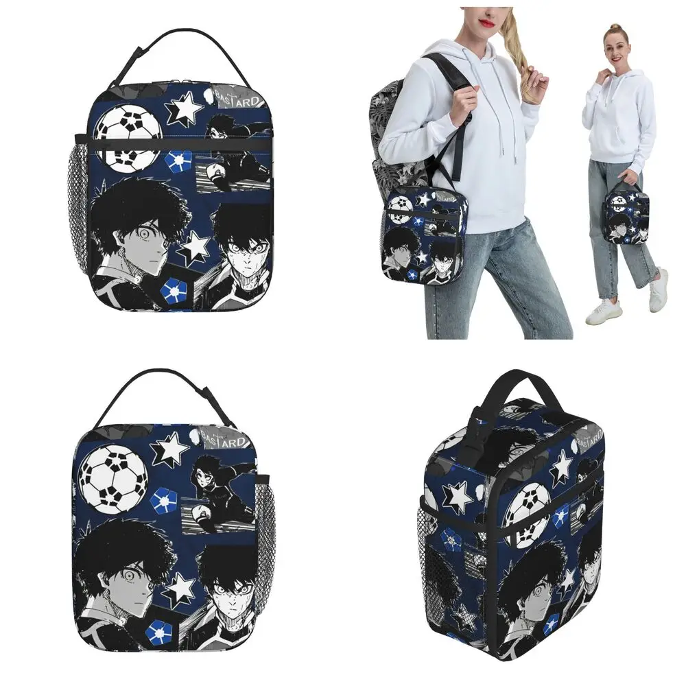 Kawaii Anime Blue Lock Yoichi Isagi Insulated Lunch Bag