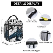 Blue Lock Soccer Player Insulated Lunch Bag High Capacity Reusable Cooler Bag Tote Lunch Box College Outdoor Bento Pouch Blue Lock Soccer Player Insulated Lunch Bag High Capacity Reusable Cooler Bag Tote Lunch Box College Outdoor Bento Pouch