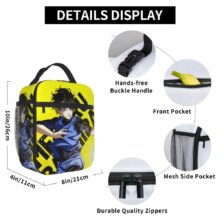 Blue Lock Soccer Player Insulated Lunch Bag High Capacity Reusable Cooler Bag Tote Lunch Box College Outdoor Bento Pouch Blue Lock Soccer Player Insulated Lunch Bag High Capacity Reusable Cooler Bag Tote Lunch Box College Outdoor Bento Pouch