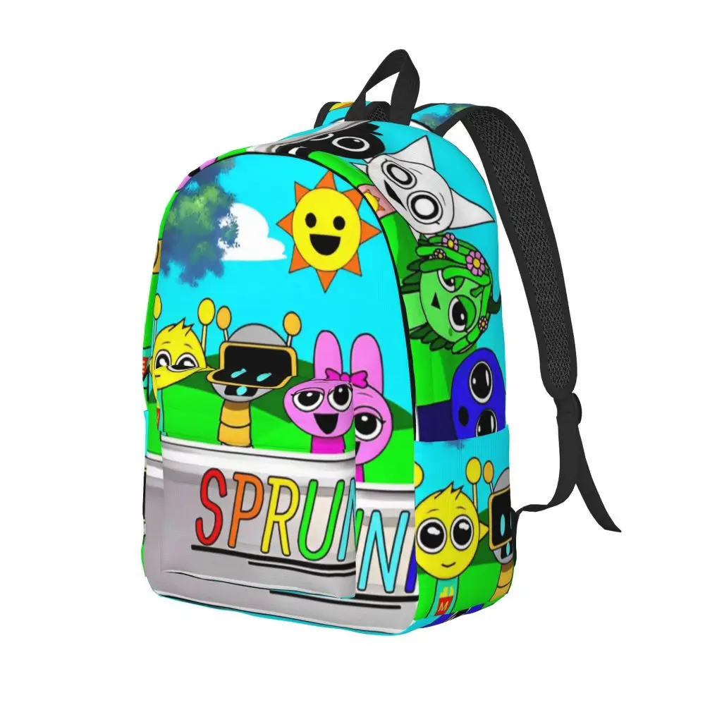 Kawaii Cartoon Sprunki Incredibox Character Backpack