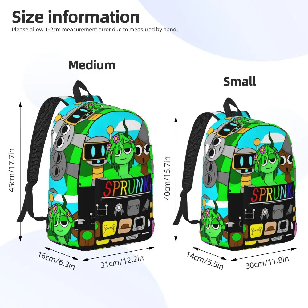 Cartoon Kawaii Sprunki Incredibox Character Backpack
