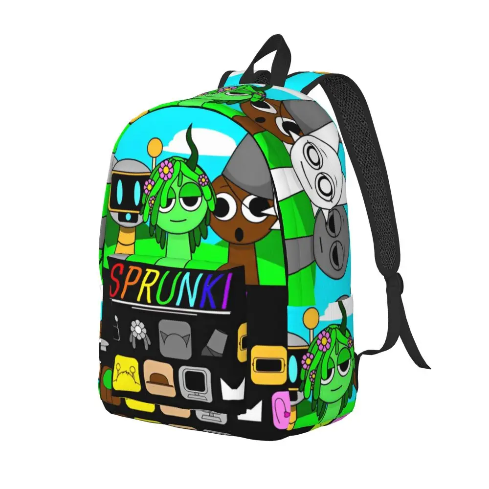 Cartoon Kawaii Sprunki Incredibox Character Backpack