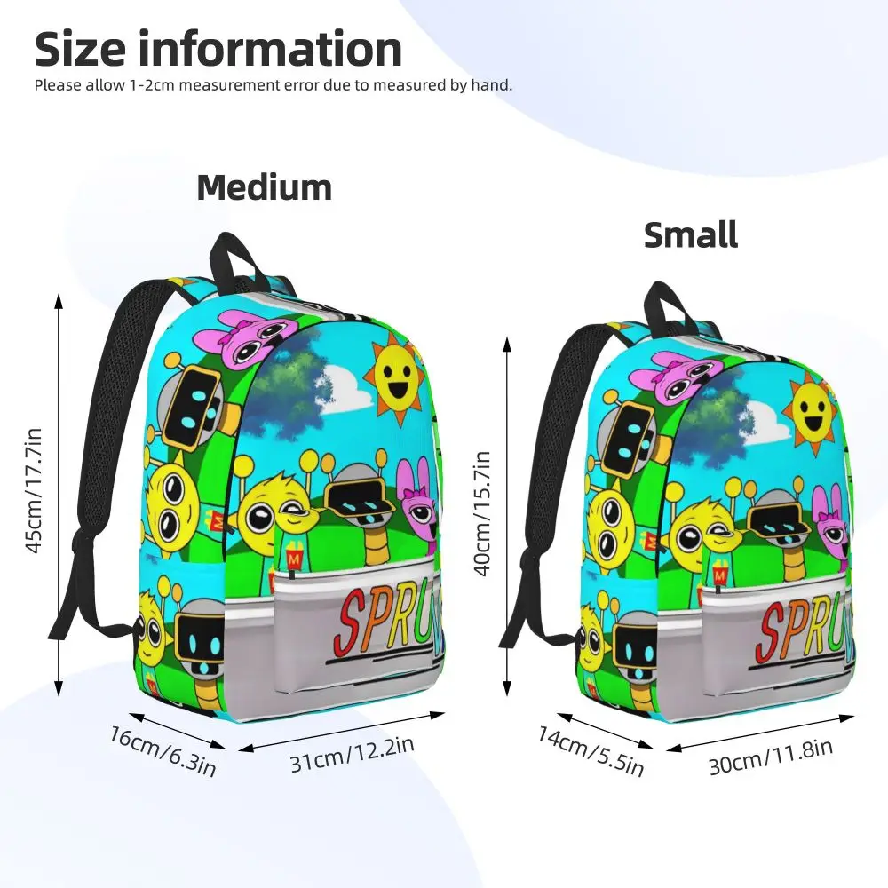 Kawaii Cartoon Sprunki Incredibox Character Backpack