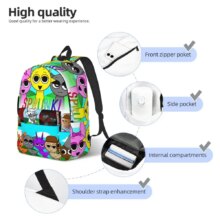 Sprunkis Incredibox Teenage Backpack with Pocket High School Business Beats Game Daypack for Men Women Laptop Shoulder Bag Sprunkis Incredibox Teenage Backpack with Pocket High School Business Beats Game Daypack for Men Women Laptop Shoulder Bag