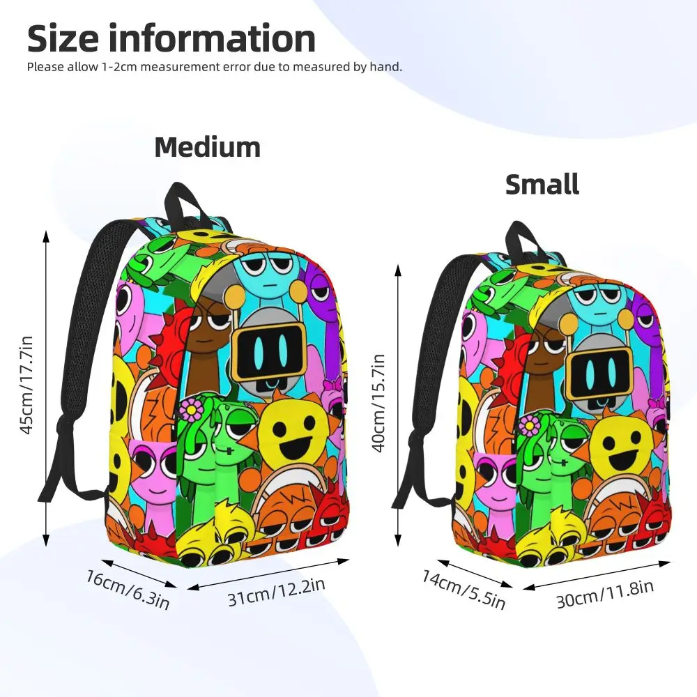 Kawaii Cartoon Sprunki Incredibox Character Student Backpack