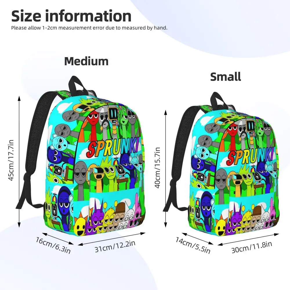Cartoon Kawaii Sprunki Incredibox Character Student Backpack Cartoon Kawaii Sprunki Incredibox Character Student Backpack