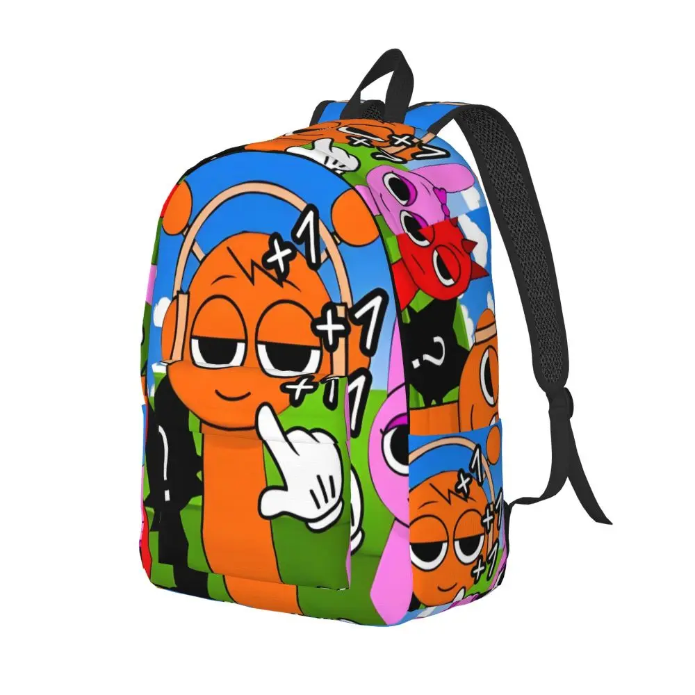 Kawaii Cartoon Sprunki Oren And Pinki Backpack
