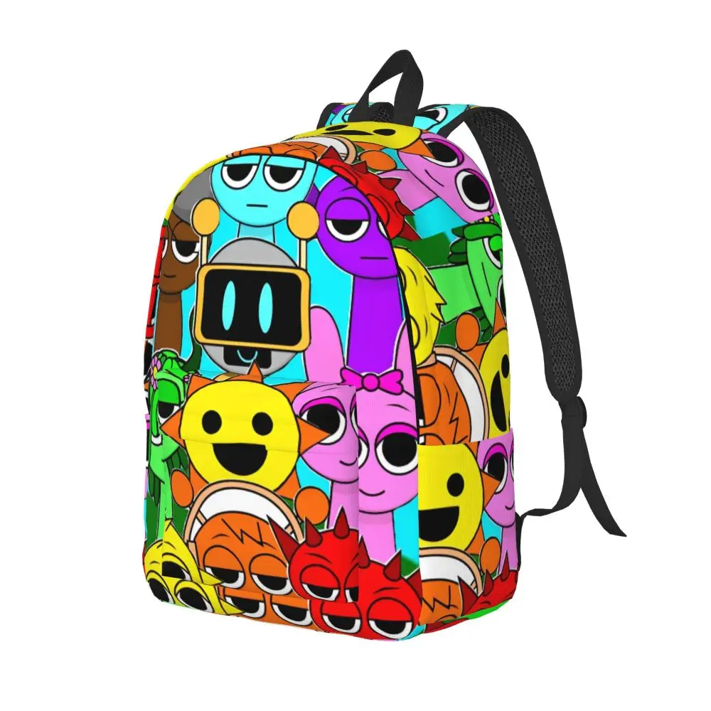 Kawaii Cartoon Sprunki Incredibox Character Student Backpack