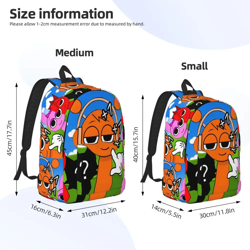 Kawaii Cartoon Sprunki Oren And Pinki Backpack