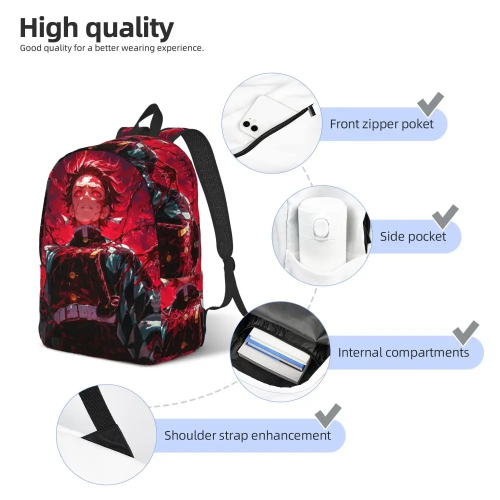 Kawaii Anime Demon Slayer Tanjiro School Backpack