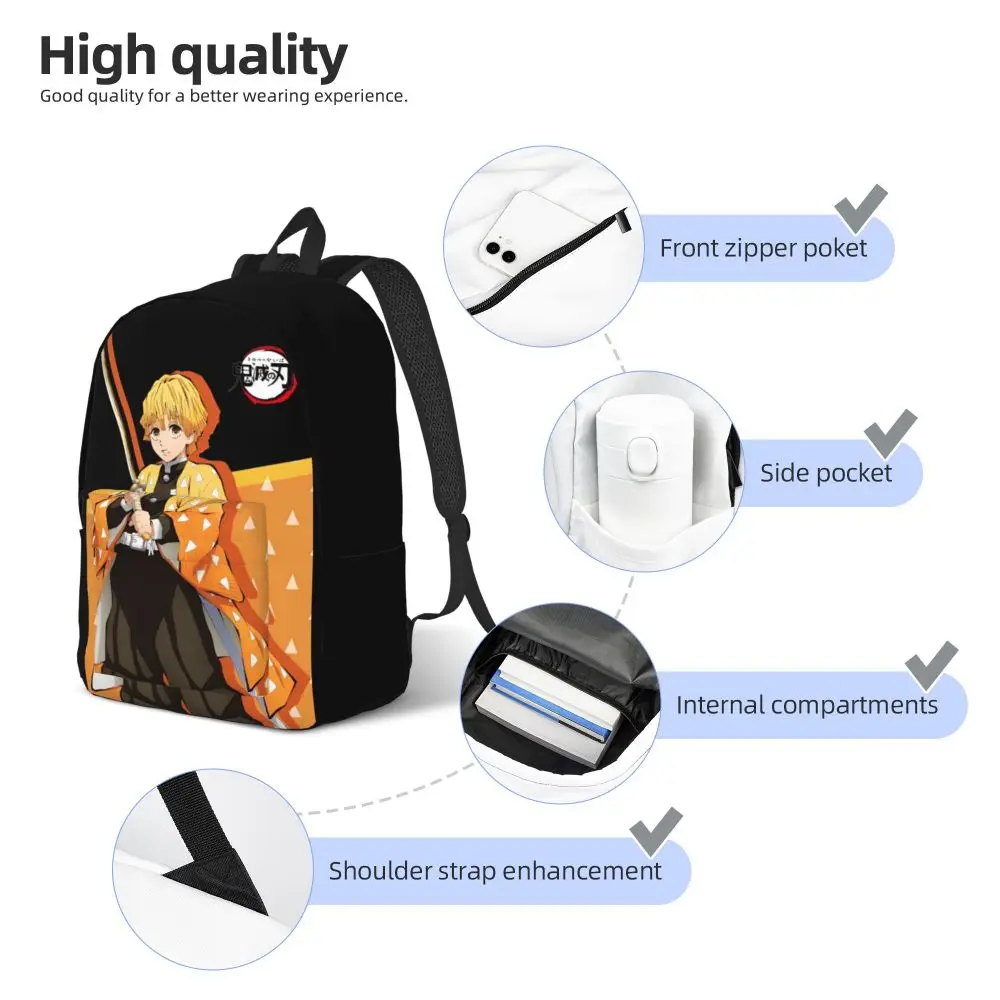 Kawaii Anime Demon Slayer Zenitsu Agatsuma Backpack