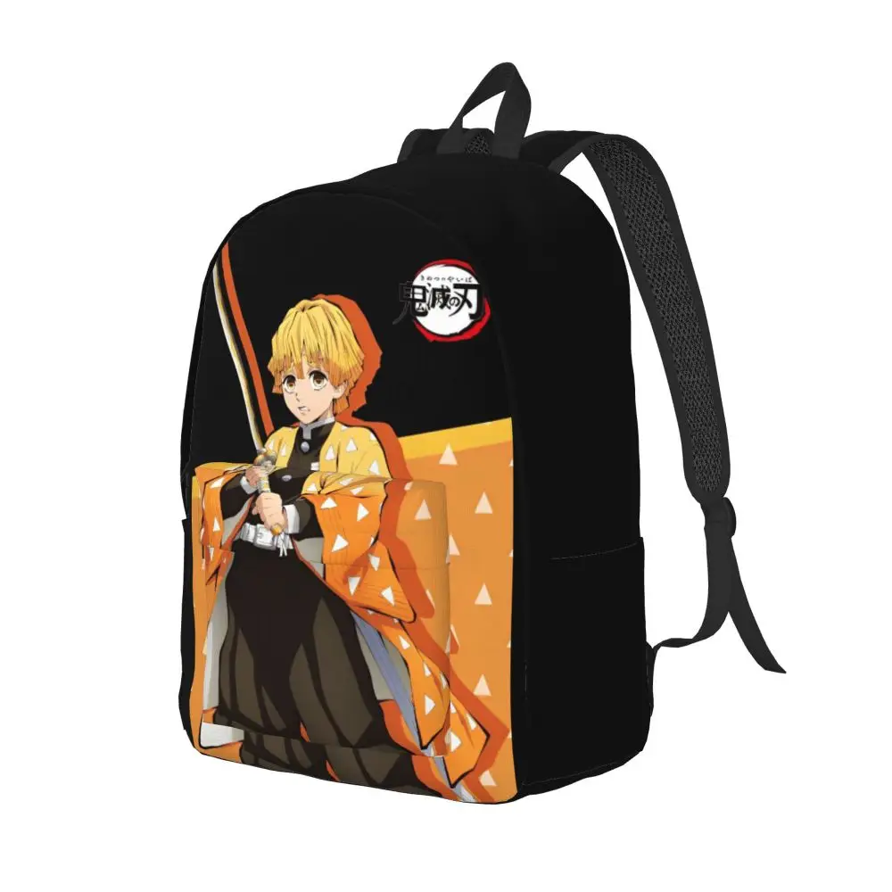 Cartoon Kawaii Demon Slayer Zenitsu Agatsuma School Backpack