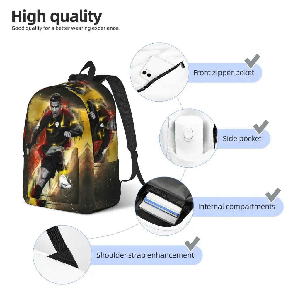 The Legend Footballer Cristiano Ronaldo Kawaii Schoolbag