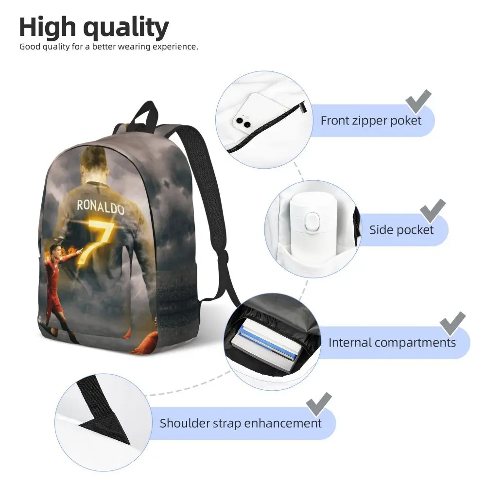 Cristiano Ronaldo The Legend Footballer Kawaii Backpack
