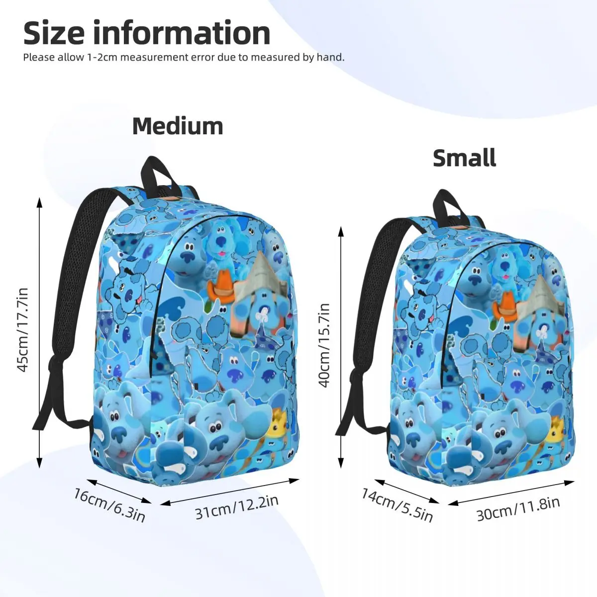 Kawaii Anime Blue's Clues Blue Backpack