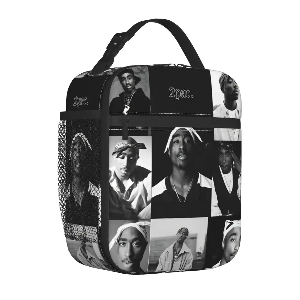 Kawaii Tupac Shakur Printed Polyester Lunch Bag