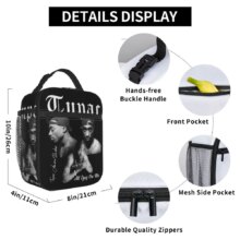Tupac Insulated Lunch Bags High Capacity Retro Rapper Meal Container Thermal Bag Tote Lunch Box College Picnic Food Bag Tupac Insulated Lunch Bags High Capacity Retro Rapper Meal Container Thermal Bag Tote Lunch Box College Picnic Food Bag