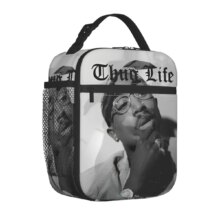 Tupac Insulated Lunch Bags High Capacity Retro Rapper Meal Container Thermal Bag Tote Lunch Box College Picnic Food Bag Tupac Insulated Lunch Bags High Capacity Retro Rapper Meal Container Thermal Bag Tote Lunch Box College Picnic Food Bag