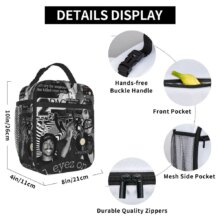 Tupac Insulated Lunch Bags High Capacity Retro Rapper Meal Container Thermal Bag Tote Lunch Box College Picnic Food Bag Tupac Insulated Lunch Bags High Capacity Retro Rapper Meal Container Thermal Bag Tote Lunch Box College Picnic Food Bag