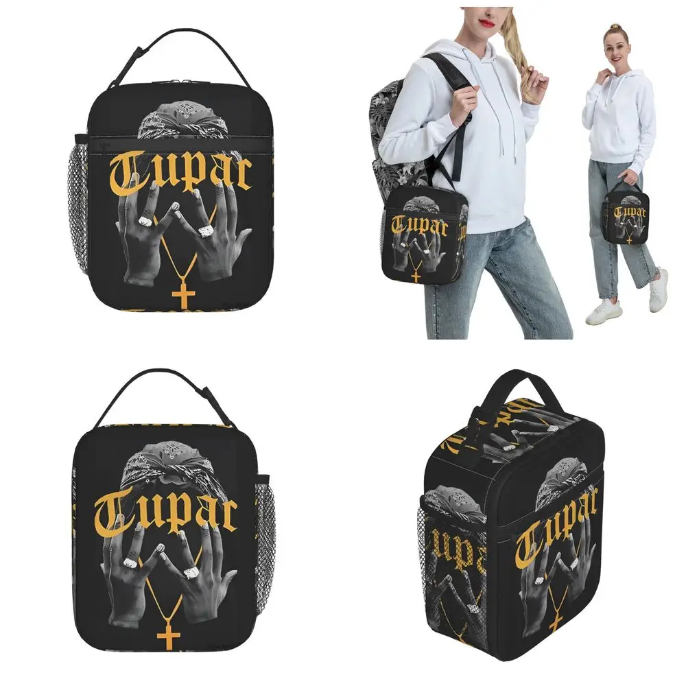 Kawaii Tupac Print Polyester Lunch Bag
