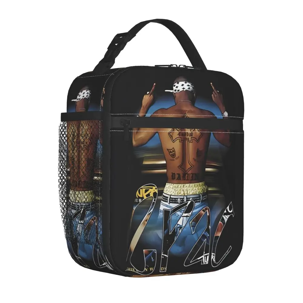 Tupac Shakur Printed Kawaii Insulated Lunch Bag