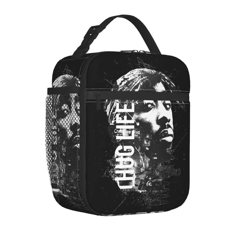 Kawaii Tupac Shakur Thug Life Insulated Lunch Bag
