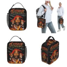 Tupac Insulated Lunch Bags High Capacity Retro Rapper Meal Container Thermal Bag Tote Lunch Box College Picnic Food Bag Tupac Insulated Lunch Bags High Capacity Retro Rapper Meal Container Thermal Bag Tote Lunch Box College Picnic Food Bag