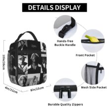 Tupac Insulated Lunch Bags High Capacity Retro Rapper Meal Container Thermal Bag Tote Lunch Box College Picnic Food Bag Tupac Insulated Lunch Bags High Capacity Retro Rapper Meal Container Thermal Bag Tote Lunch Box College Picnic Food Bag