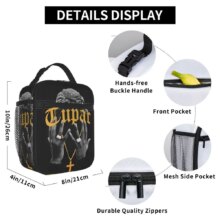 Tupac Insulated Lunch Bags High Capacity Retro Rapper Meal Container Thermal Bag Tote Lunch Box College Picnic Food Bag Tupac Insulated Lunch Bags High Capacity Retro Rapper Meal Container Thermal Bag Tote Lunch Box College Picnic Food Bag