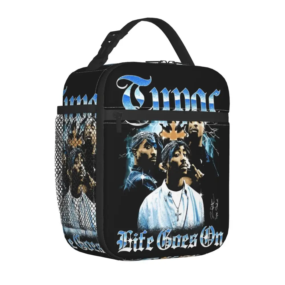 Tupac Shakur Printed Kawaii Polyester Lunch Bag