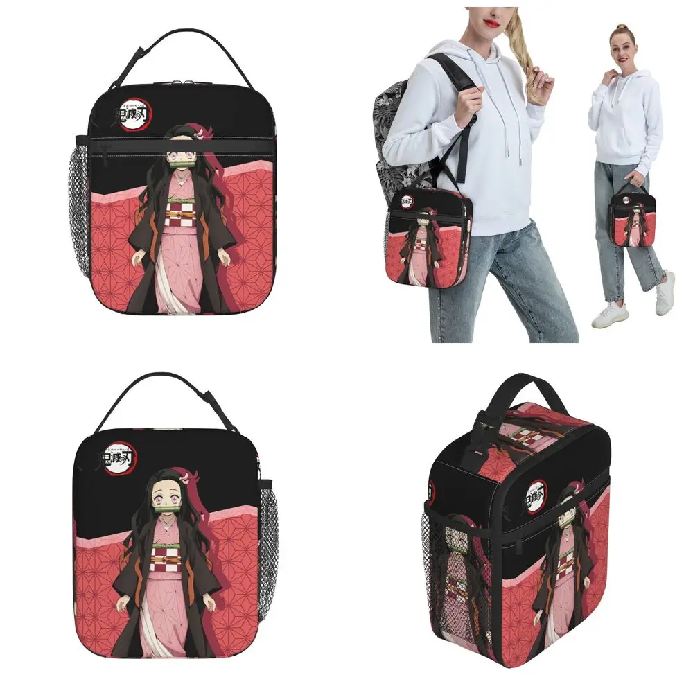 Anime Kawaii Demon Slayer Nezuko Kamado Printed Lunch Bag