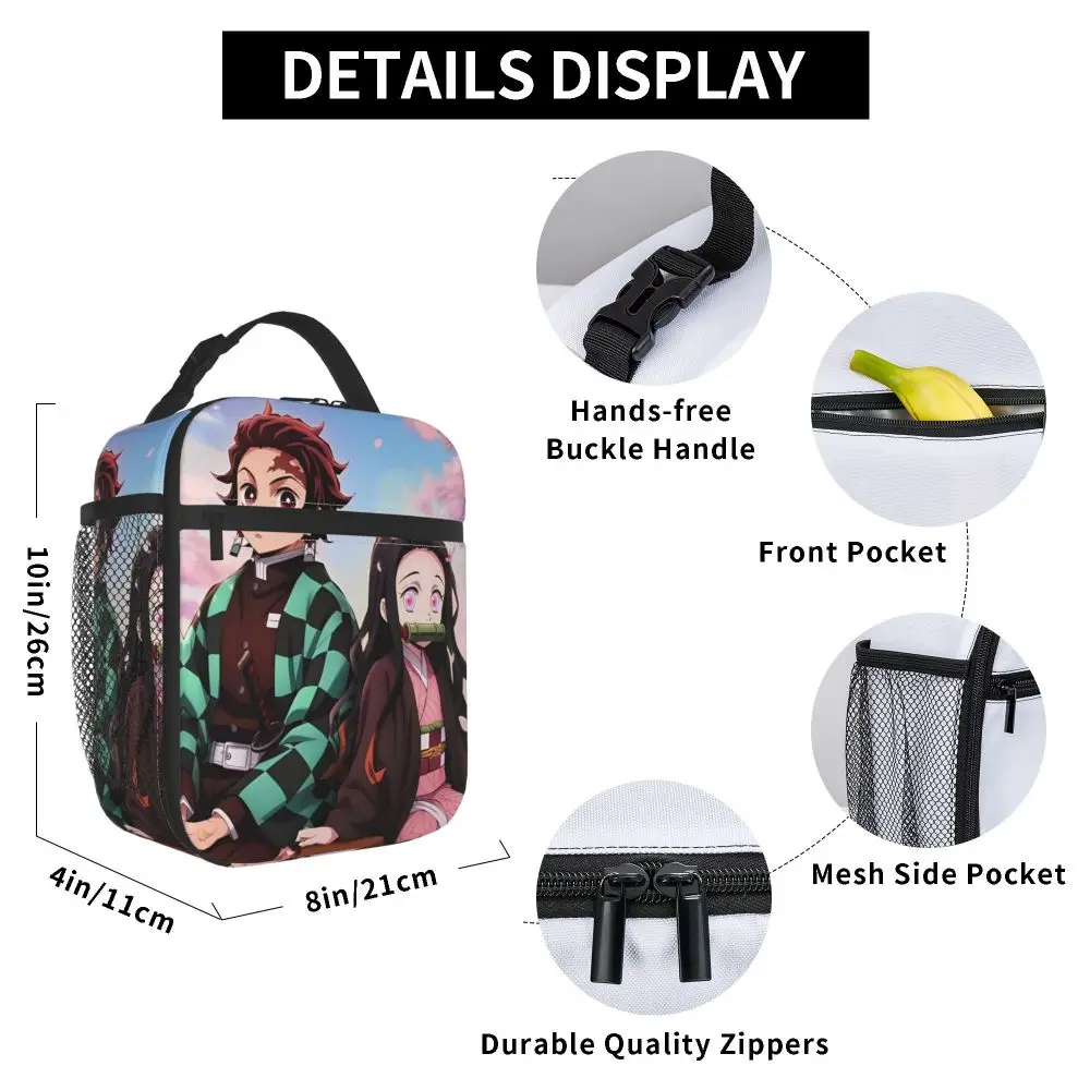 Anime Kawaii Demon Slayer Tanjiro And Nezuko Lunch Bag