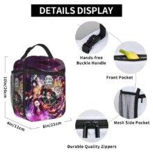 Demon Slayer Anime Nezuko Tanjiro Insulated Lunch Bags High Capacity Meal Container Thermal Bag Lunch Box Tote Office Outdoor Demon Slayer Anime Nezuko Tanjiro Insulated Lunch Bags High Capacity Meal Container Thermal Bag Lunch Box Tote Office Outdoor