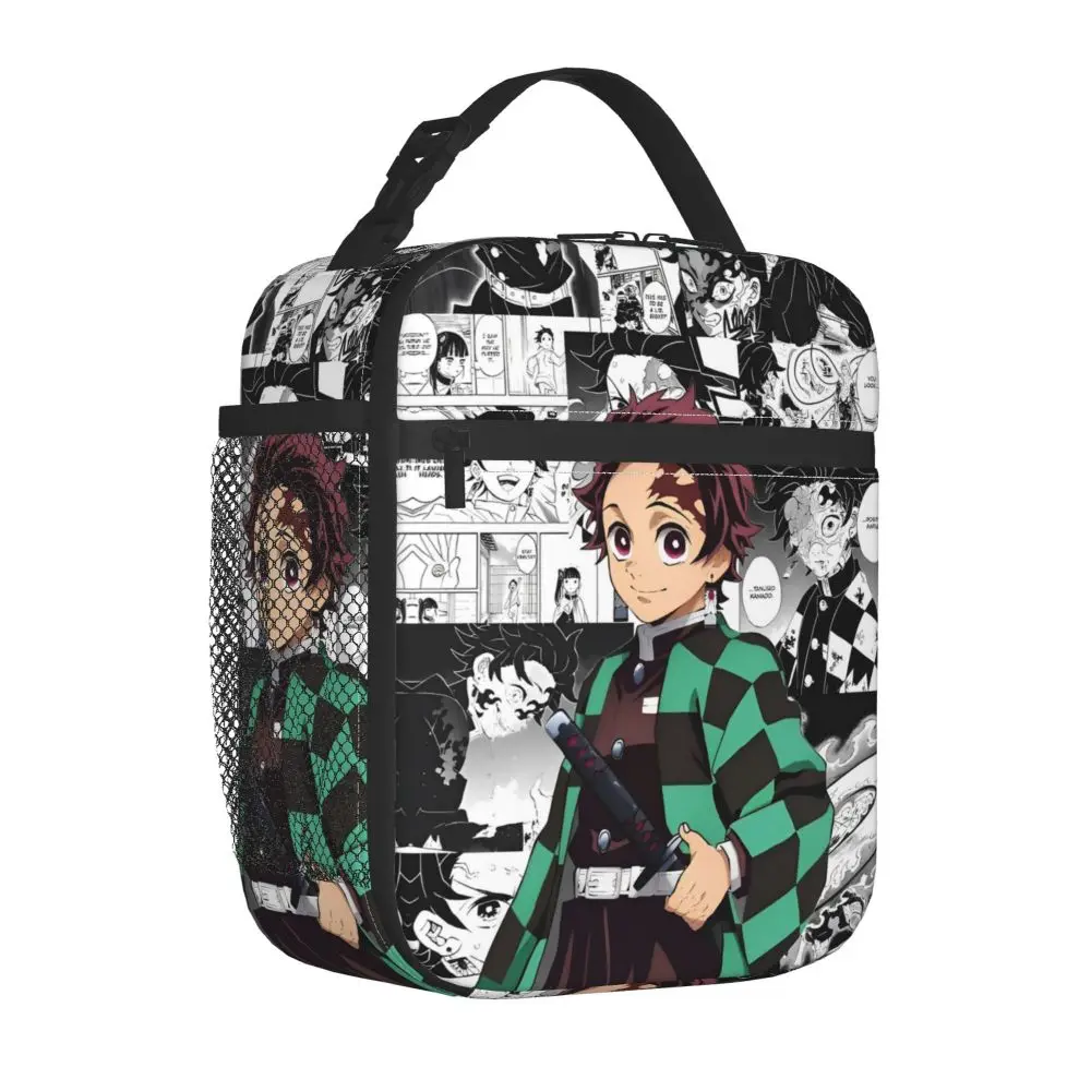 Anime Kawaii Demon Slayer Tanjiro Kamado Printed Lunch Bag