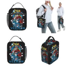 Digimon And Crests Insulated Lunch Bag High Capacity Nostalgic Lunch Container Thermal Bag Tote Lunch Box Travel Bento Pouch Digimon And Crests Insulated Lunch Bag High Capacity Nostalgic Lunch Container Thermal Bag Tote Lunch Box Travel Bento Pouch