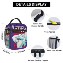 Digimon And Crests Insulated Lunch Bag High Capacity Nostalgic Lunch Container Thermal Bag Tote Lunch Box Travel Bento Pouch Digimon And Crests Insulated Lunch Bag High Capacity Nostalgic Lunch Container Thermal Bag Tote Lunch Box Travel Bento Pouch