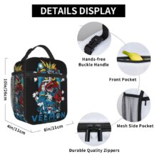 Digimon And Crests Insulated Lunch Bag High Capacity Nostalgic Lunch Container Thermal Bag Tote Lunch Box Travel Bento Pouch Digimon And Crests Insulated Lunch Bag High Capacity Nostalgic Lunch Container Thermal Bag Tote Lunch Box Travel Bento Pouch