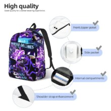 Murder Drones Uzi And N Backpack for Men Women Casual High School Work Daypack Cartoon Anime College Canvas Bags Sports Murder Drones Uzi And N Backpack for Men Women Casual High School Work Daypack Cartoon Anime College Canvas Bags Sports