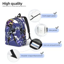 Murder Drones Uzi And N Backpack for Men Women Casual High School Work Daypack Cartoon Anime College Canvas Bags Sports Murder Drones Uzi And N Backpack for Men Women Casual High School Work Daypack Cartoon Anime College Canvas Bags Sports