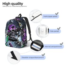Murder Drones Uzi And N Backpack for Men Women Casual High School Work Daypack Cartoon Anime College Canvas Bags Sports Murder Drones Uzi And N Backpack for Men Women Casual High School Work Daypack Cartoon Anime College Canvas Bags Sports