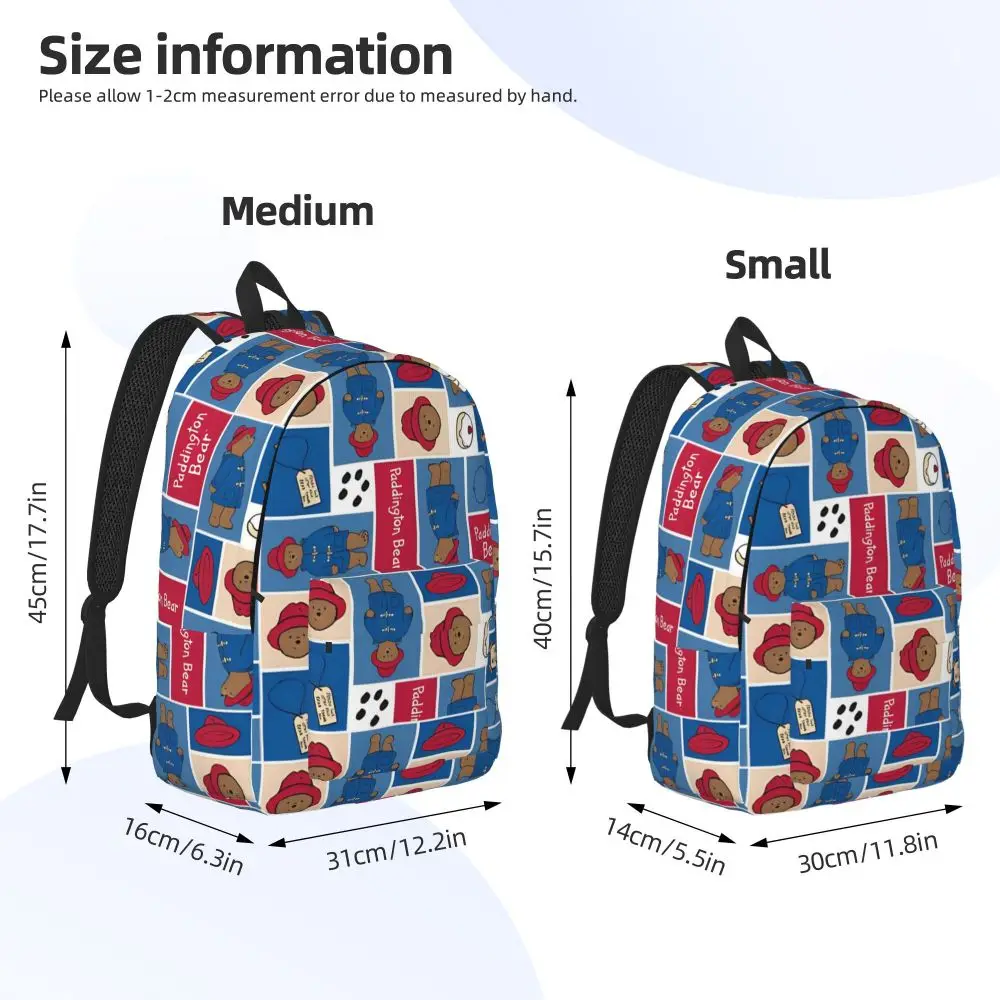Cartoon Paddington Bear Pattern Kawaii Backpack
