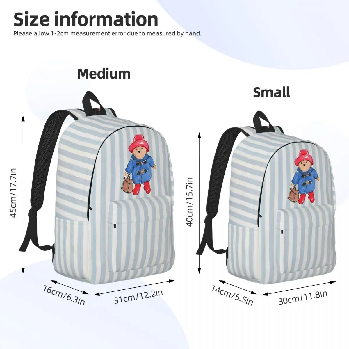 Kawaii Cartoon Paddington Bear Backpack 