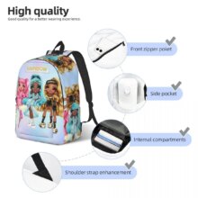 Rainbow High Slumber Party Backpack Middle High College School Student Bookbag Men Women Daypack Outdoor Rainbow High Slumber Party Backpack Middle High College School Student Bookbag Men Women Daypack Outdoor