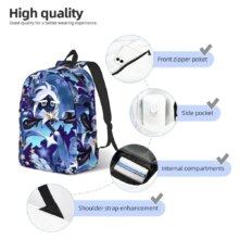 Shadow Milk Cookie Casual Backpack Outdoor High School Work Cookie Run Kingdom Daypack for Men Women Laptop Shoulder Bag Shadow Milk Cookie Casual Backpack Outdoor High School Work Cookie Run Kingdom Daypack for Men Women Laptop Shoulder Bag